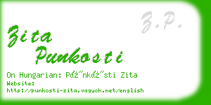 zita punkosti business card